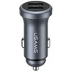 Automobilinis įkroviklis USAMS CC320 Aliuminio 2.4A 2xUSB-A tarnish