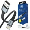 3Mk Protection 3mk Hyper Cable N-SERIES USB-A / Lightning 2m QC 3.0 5V/2.4A 12W - juodas