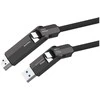 4smarts ComboCord USB4 HDMI 240W 1.5m juodas kabelis