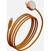 Kabelis „Energea Flow Duo Watch 2-w-1 USB-C“ su USB-C + „Apple Watch“ laikrodžio laikrodis, 480 Mb/s, 60 W, 1,5 m, oranžinis