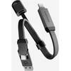 Kabelis Energea Sheath Key 2w1 USB-C do USB-C/USB-A 480Mbps 60W 15cm gunmetal