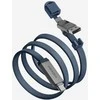 Kabelis Energea Sheath Travel 2w1 USB-C do USB-C/USB-A 480Mbps 60W 1.2m mėlyna