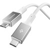 Spigen Essential USB C to USB C 100W Fabric Cable, baltas EB10015CC