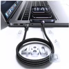 USAMS Al-Alloy SJ815 U110 RGB greito įkrovimo 60W USB-C į Lightning laidas 1.2 m juodas