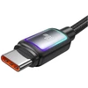 USAMS Al-Alloy SJ815 U110 RGB greito įkrovimo 60W USB-C į Lightning laidas 1.2 m juodas