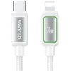 Kabelis USAMS Al-Alloy SJ816 U110 RGB Fast Charging 30W USB-C do Lightning 1,2 m balta
