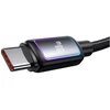 USAMS Al-Alloy SJ817 U110 RGB greitojo įkrovimo 100W USB-A į USB-C laidas 1.2 m juodas