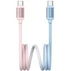 Kabelis USAMS Bicolor Series SJ756 PD 60W USB-C/USB-C 1.2m mėlynas and rožinės spalvos