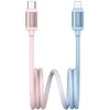 Kabelis USAMS Bicolor Series SJ757 PD 30W USB-C/Lightning 1.2m mėlynas ir rožinis