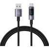 Kabelis USAMS Sufeng Series US-SJ673 66W 6A Greito įkrovimo USB-C į USB-A 1.2m tamsinti
