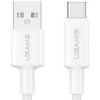 USAMS U90 kabelis 3A USB-A į USB-C baltos spalvos