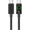 USAMS U92 60W USB-C į USB-C kabelis 1,2 m, juodas