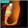 Kabelis USAMS U93 240W USB-C į USB-C 1.2m oranžinės spalvos