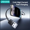 USAMS U94 12W „Lightning“ į USB-A kabelis 1 m, juodas