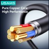 USAMS U94 18W USB-C į USB-A kabelis 1m juodas