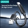 USAMS U94 18W USB-C į USB-A kabelis 1m juodas