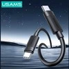 USAMS U94 60W USB-C į USB-C kabelis 1m juodas