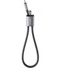 Kabelis USAMS U97 60W USB-C su USB-C dirželiu, 30 cm, tamsinti