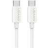 USAMS U98 30W 3A silikoninis greito įkrovimo laidas USB-C į Lightning baltas