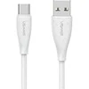 Kabelis USAMS Žalias Series SJ714 18W 3A USB-A į USB-C 1m baltos spalvos