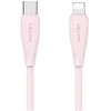 Kabelis USAMS Žalias Series SJ717 30W USB-C į Lightning 1m rožinės spalvos