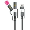 4Smarts 4in1 USB-C Cable Set Explorer 60W 1m juodas