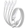 Kabelis USB-C/USB-A 4smarts 4w1 1.2m balta