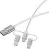 „Verbatim Sync & Charge“ USB-A–Micro-B, USB-C ir „Lightning Essentials“ 18 W laidas, baltas, 32394