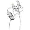 „Verbatim Sync & Charge“ USB-A–Micro-B, USB-C ir „Lightning Essentials“ 18 W laidas, baltas, 32394