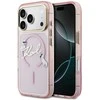 Dėklas Karl Lagerfeld IML Choupettes Karl Script Logo MagSafe Case for iPhone 17 Pro Max - Rožinė