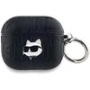 Apple AirPods 3 Karl Lagerfeld Cover Monogram Choupette Head ausinių dėklas juodos spalvos