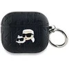 Apple AirPods 3 Karl Lagerfeld Cover Monogram Karl &amp; Choupette Head ausinių dėklas juodos spalvos