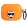 „Karl Lagerfeld Choupette Head“ dėklas „AirPods Pro“ ausinėms, oranžinis