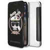 Karl Lagerfeld KLFLBKPXKSB Apple iPhone X Xs juodos spalvos bookdėklas Signature Glitter