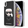 Dėklas Karl Lagerfeld KLHCI65ICGBK iPhone XsMax juoda/juodas Iconic Glitter