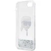 Karl Lagerfeld KLHCI8LNKHCH Apple iPhone 7/8/SE 2020 / SE 2022 sidabrinis kietas dėklas Glitter Karl Head