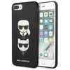 Karl Lagerfeld KLHCI8LSAKICKCBK Apple iPhone7 Plus / 8 Plus juodos spalvos kietas dėklas Saffiano Karl&Choupette
