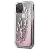 Dėklas Karl Lagerfeld Guess Glitter Signature Cover skirtas Apple iPhone 11 Pro, rožinis