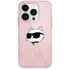 Apple iPhone 11 / XR Karl Lagerfeld dėklas IML Choupette Head &amp; Monogram (KLHCN61HKLPCHP) rožinės spalvos
