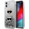 Dėklas Karl Lagerfeld KLHCP12SKCGLSL iPhone 12 mini 5,4" sidabrinė/sidabrinis hardcase Liquid Glitter Karl&Choupette