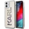 Dėklas Karl Lagerfeld HARD CASE MIRROR LIQUID GLITTER KARL IPHONE 12 MINI Sidabrinis