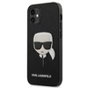 Dėklas Karl Lagerfeld Saffiano Ikonik Karl's Head skirtas iPhone 12 Mini, juodas