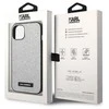 Dėklas Karl Lagerfeld KLHCP14MG2ELS iPhone 14 Plus 6.7 "hardcase sidabrinis / sidabrinis Glitter Plaque Logo