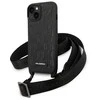Dėklas Karl Lagerfeld Monogram Plaque Logo Strap Case for iPhone 14 / 15 / 13 6.1" - Juodas