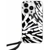 Apple iPhone 15 Pro Karl Lagerfeld dėklas IML Zebra Pattern &amp; Cord (KLHCP15LHZBPKCCK) juodos spalvos