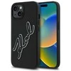 Karl Lagerfeld KLHCP15S3DRKSDLK Apple iPhone 15 6.1" dėklas telefonui juodos spalvos 3D Rubber Signature