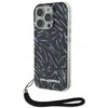 Dėklas Karl Lagerfeld KLHCP16LHZBPKCCU Apple iPhone 16 Pro 6.3″ violetinės spalvos Zebra With Cord