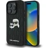 Karl Lagerfeld Monogram Karl &amp; Choupette Head Pin - dėklas skirtas Apple iPhone 16 Pro juodas
