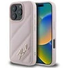 Karl Lagerfeld Quilted Signature Apple iPhone 16 Pro - dėklas telefonui rožinės spalvos