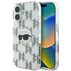 Karl Lagerfeld IML Karl Head Electroplated - dėklas skirtas Apple iPhone 16 transparent